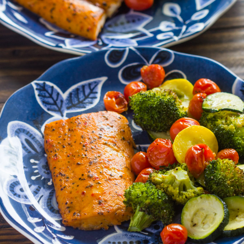 One-Pan Salmon and Vegetables - Healthy Summer Recipe