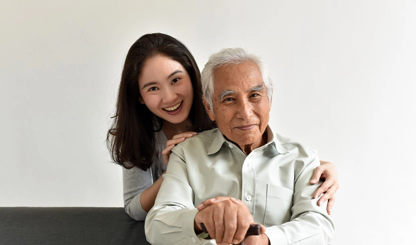 A father with his daughter